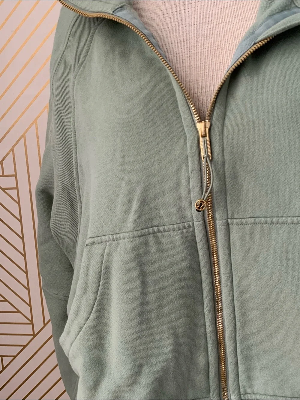 Lululemon XL / XXL Scuba Oversized Full Zip Hoodie Jacket Sweatshirt Green